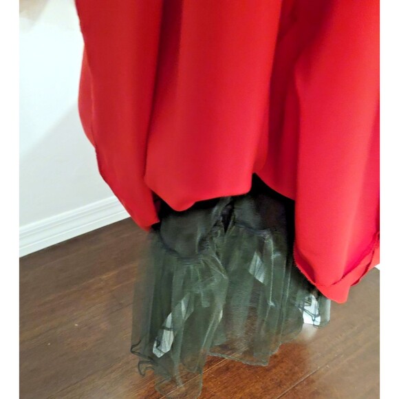 Urban Girl Nites Christmas Red and Black Elegant Gown Crinoline 90's vintage NWT - Picture 6 of 15